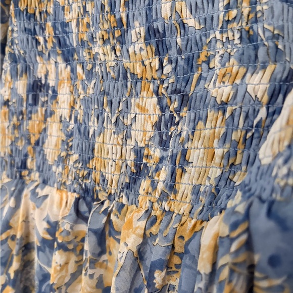 Baltic Born Floral Maxi Dress in Blue and Cream - Picture 6 of 9